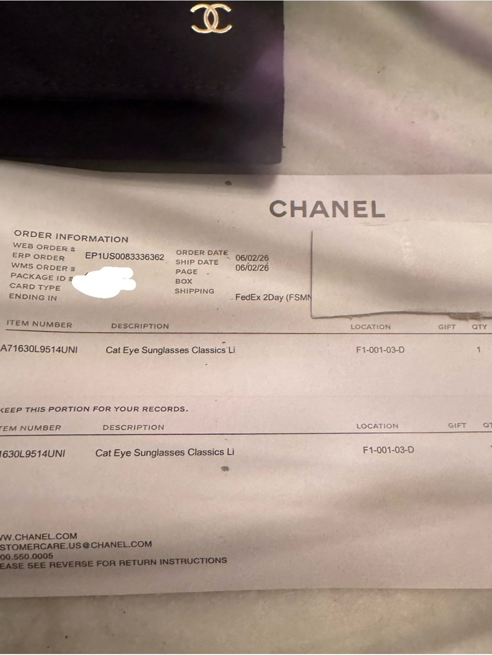 CHANEL Black Rimless Cat-Eye Sunglasses with Gold Accents - Picture 12 of 12